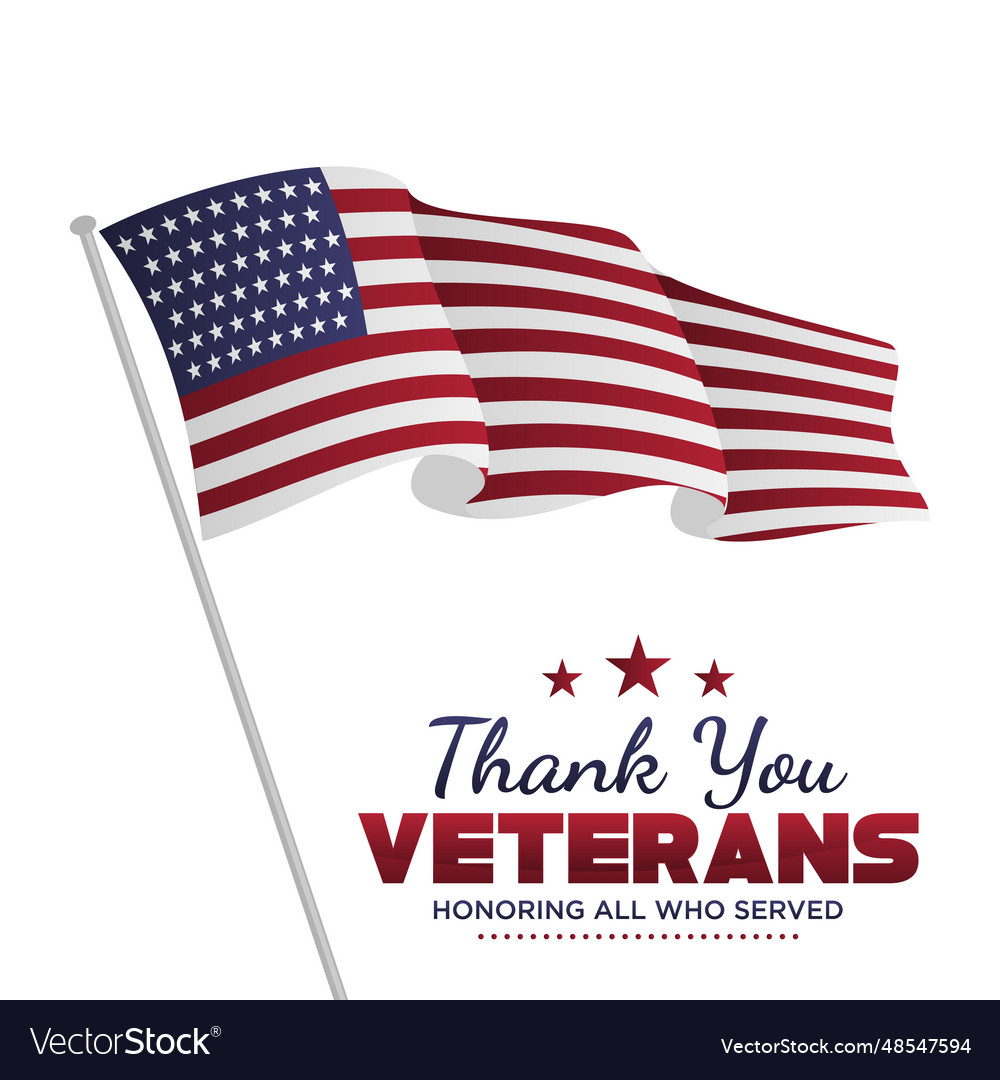 Template united states flag for veterans day Vector Image