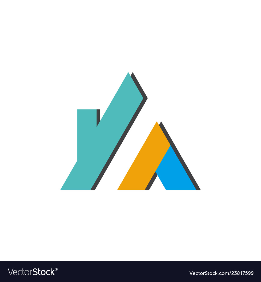Building business logo shape triangle