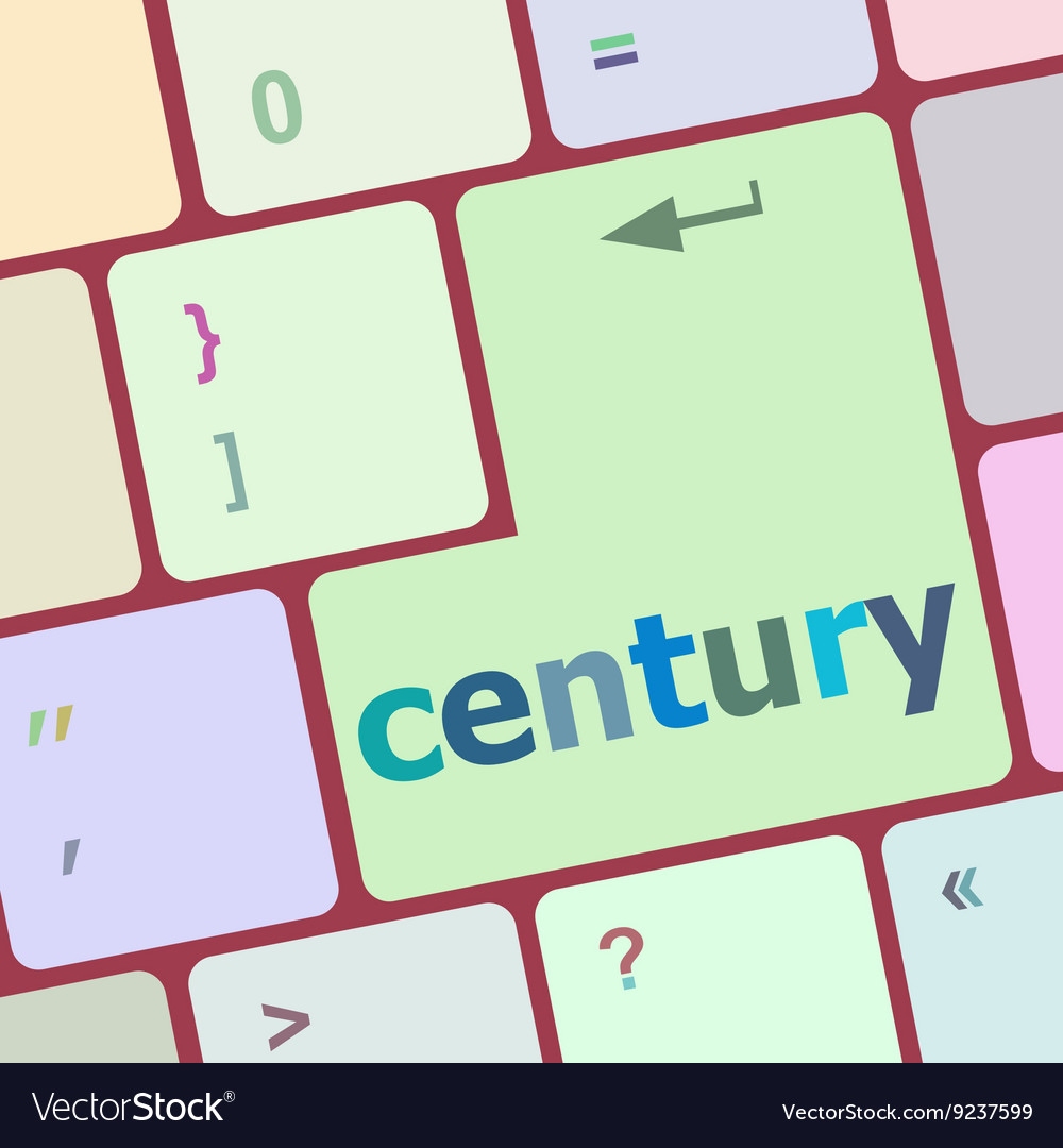 Century button on computer pc keyboard key