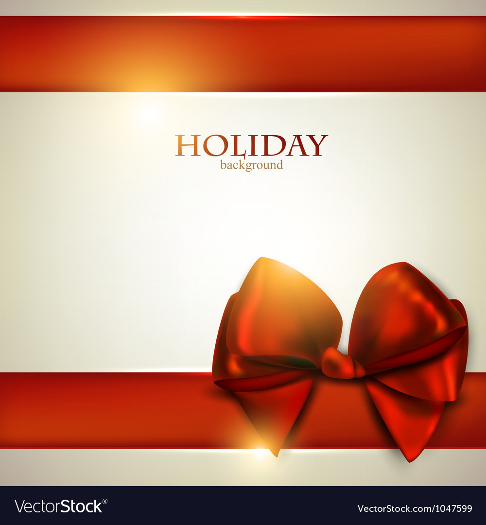 christmas bow card template royalty free vector image