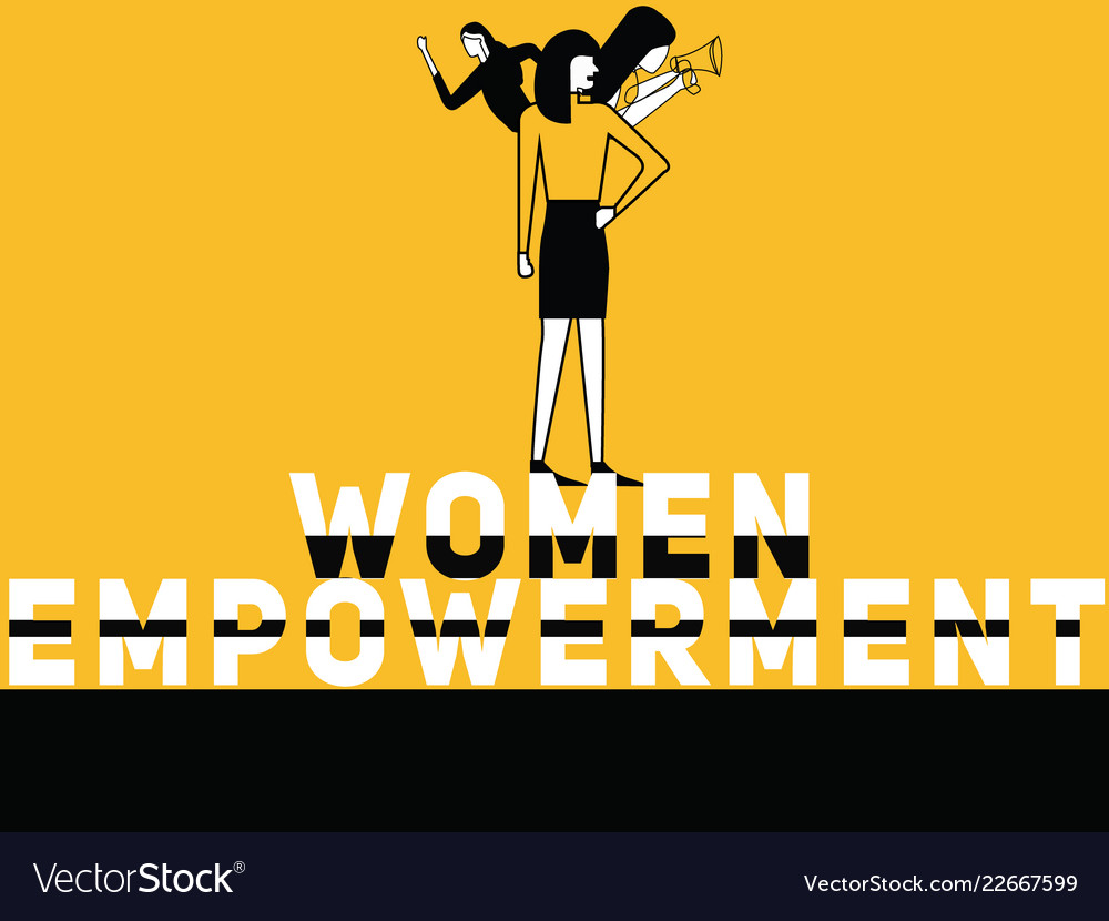 creative word concept women empowerment and women vector image
