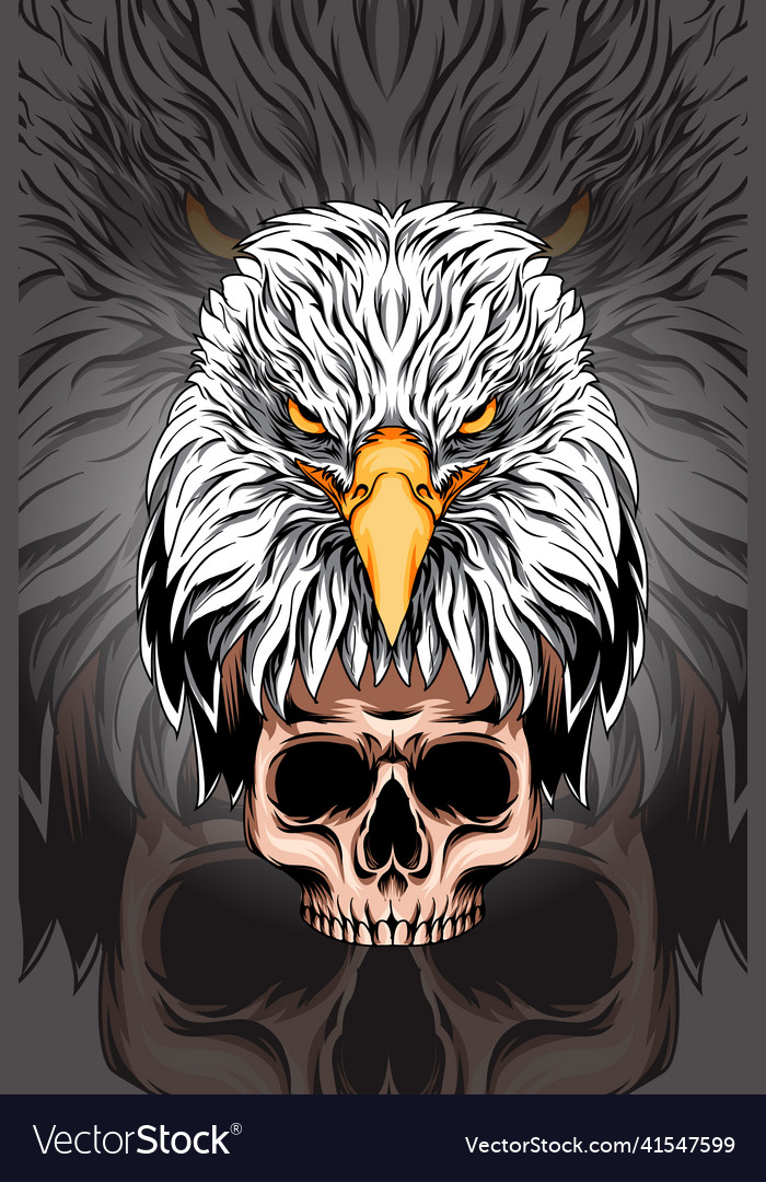 Eagle with skull Royalty Free Vector Image - VectorStock