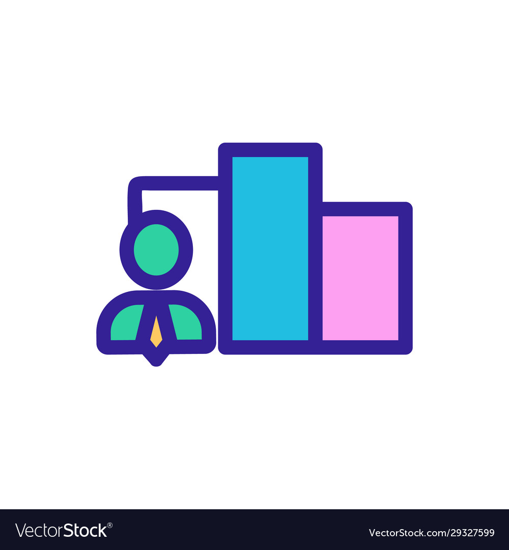 Graph manager is an icon isolated vector image Graph manager is an icon isolated