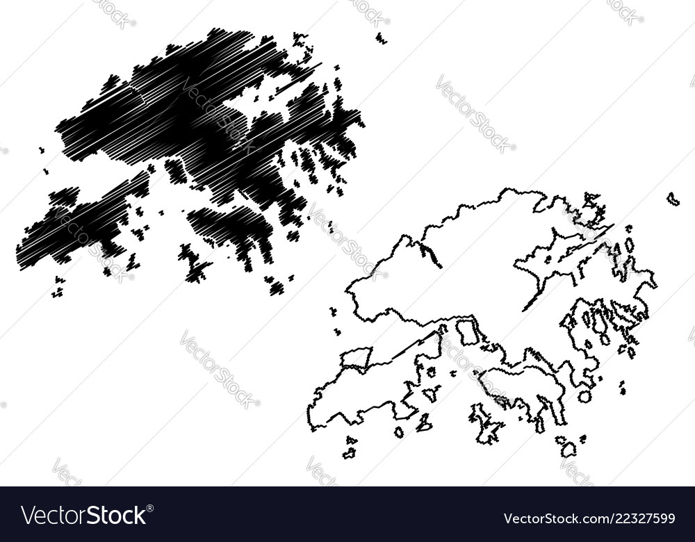Hong kong map Vector Image Hong kong map