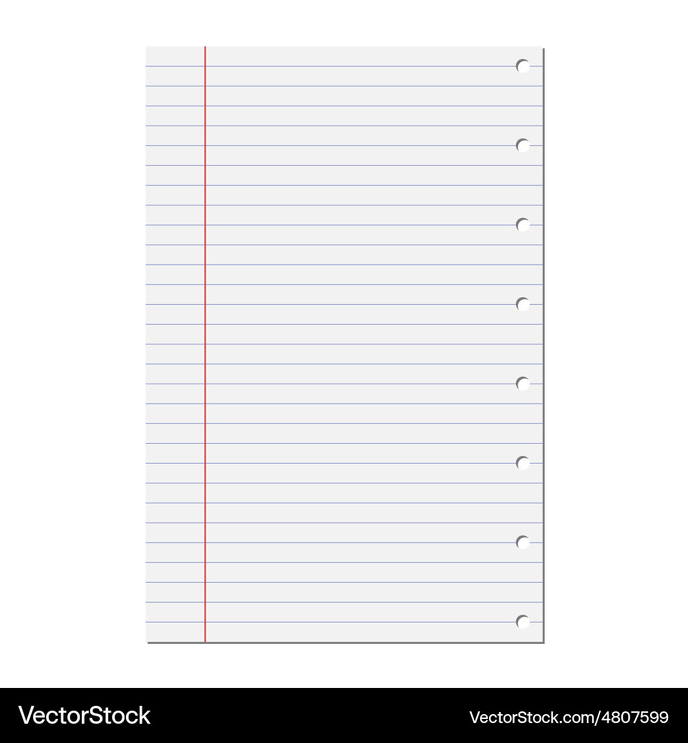 Lined sheet Royalty Free Vector Image - VectorStock