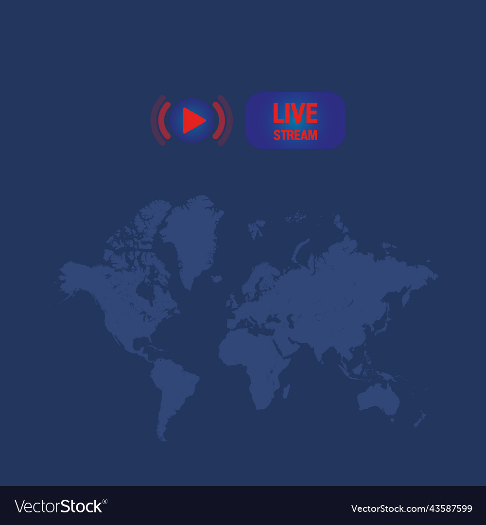 Live stream background loading player broadcast vector image Live stream background loading player broadcast