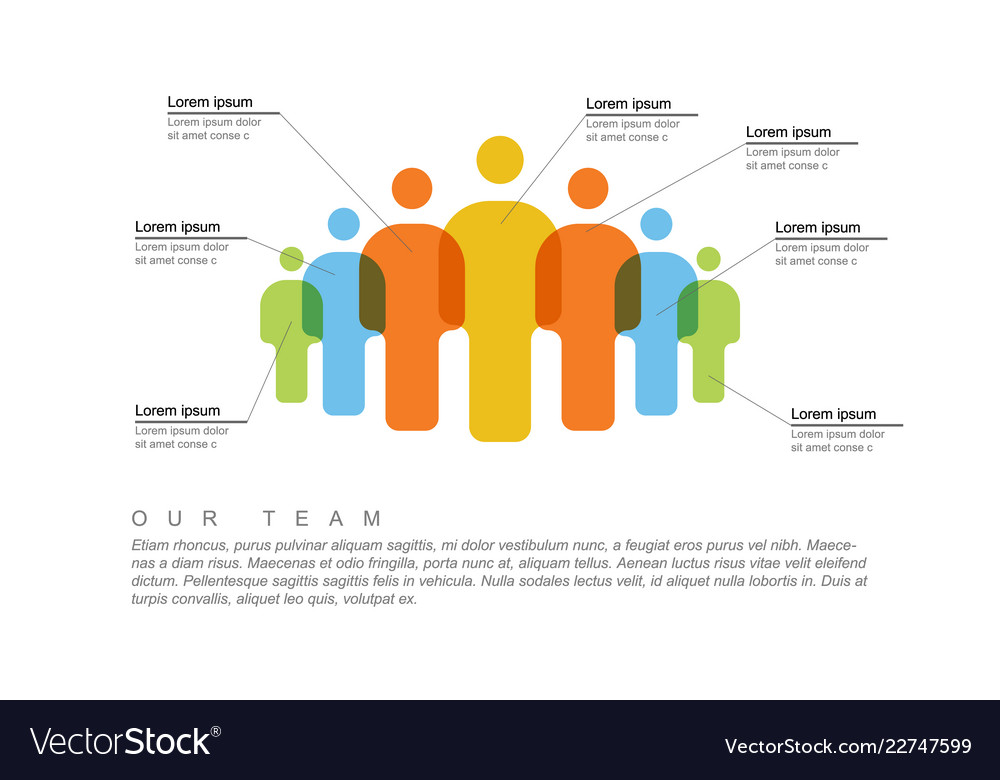 People team infographic template vector image People team infographic template