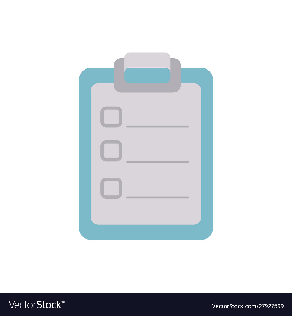 School checklist flat style icon Royalty Free Vector Image