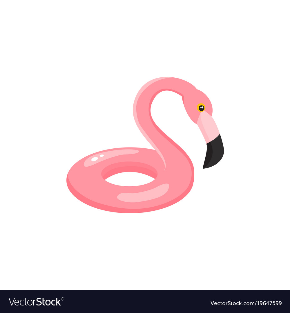 Summer flamingo inflatable pool ring