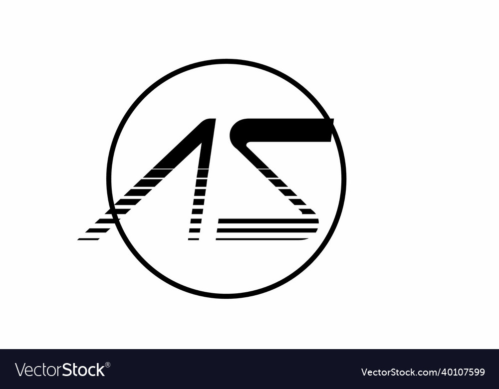 Unique shape of as initial letter Vector Image Unique shape of as initial letter