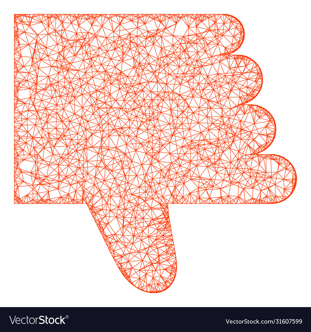 Web net thumb down icon vector image Web net thumb down icon