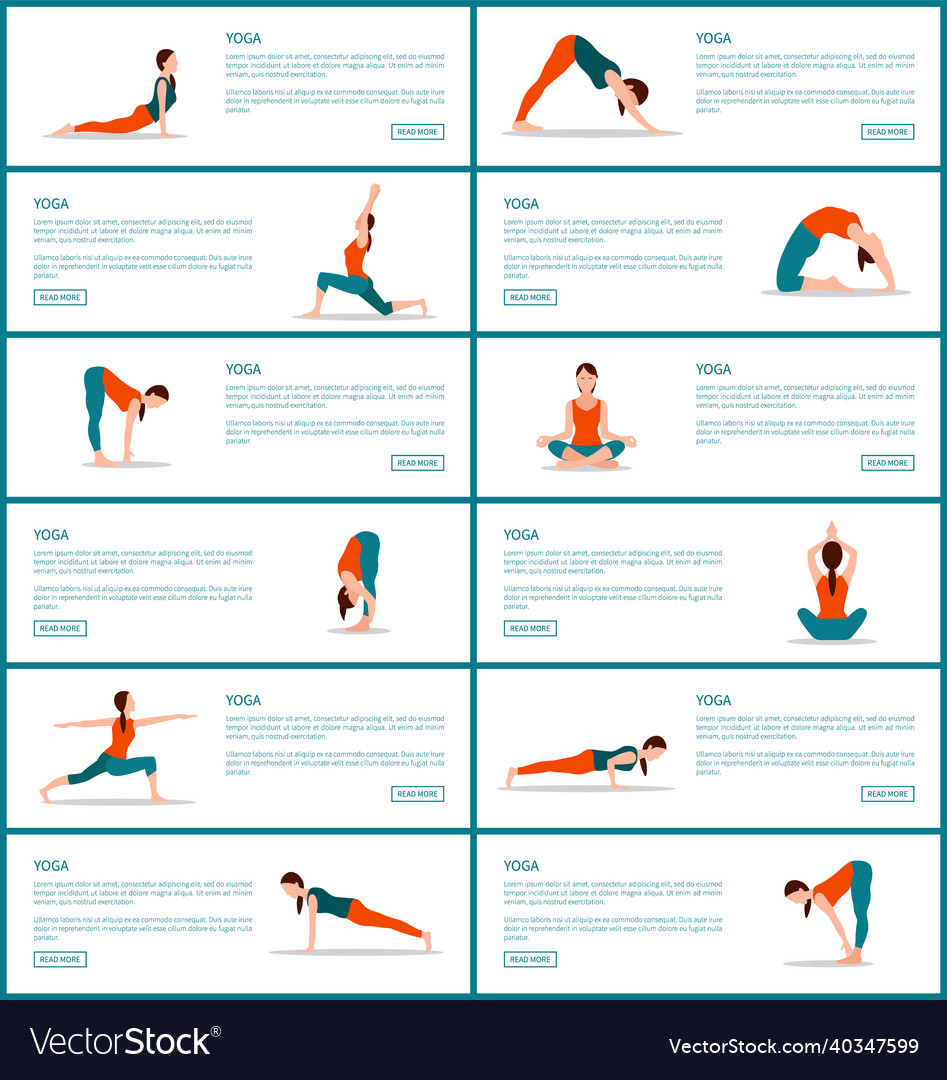 Yoga and text sample web Royalty Free Vector Image