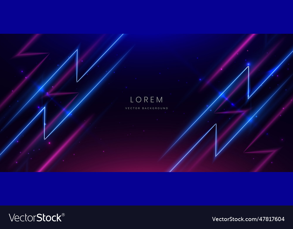 Abstract blue and pink neon diagonal glowing