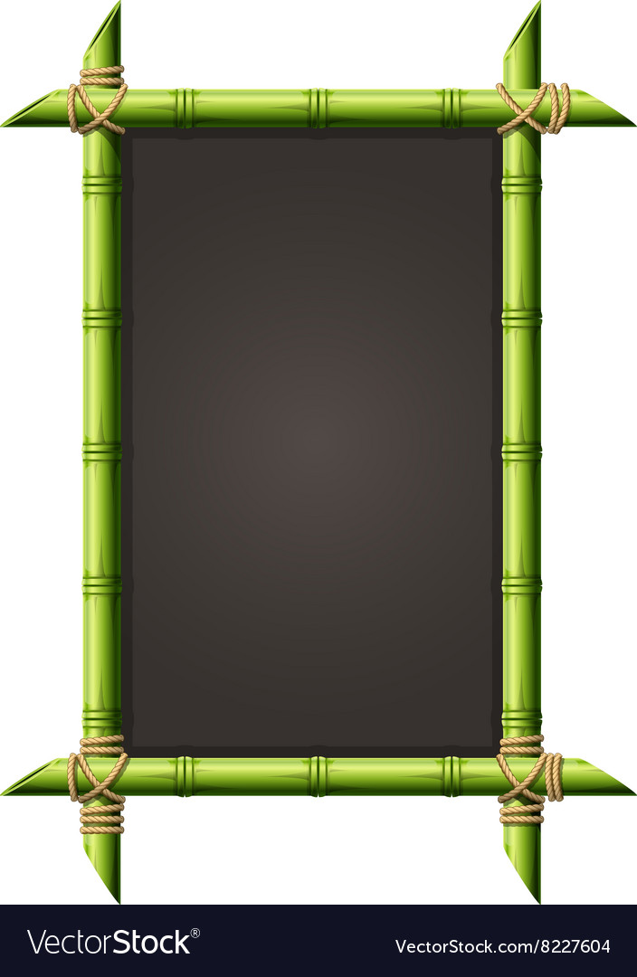 Blackboard in square bamboo frame - menu signboard