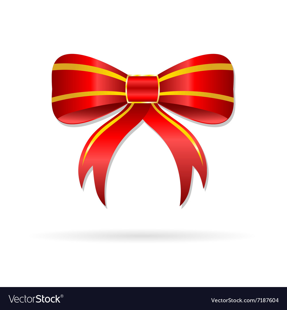 Bow red Royalty Free Vector Image - VectorStock