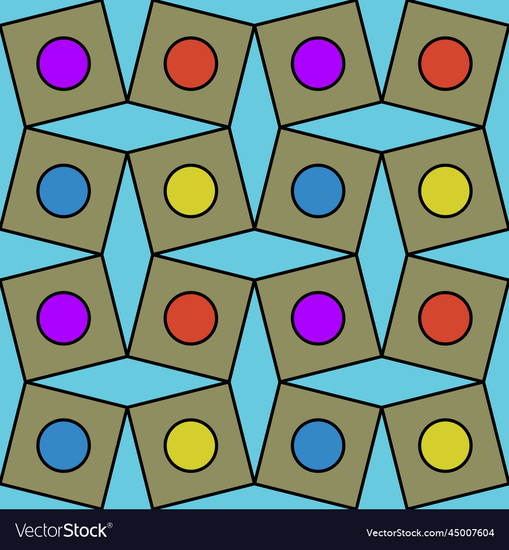 Colorful pattern with rectangles and circles