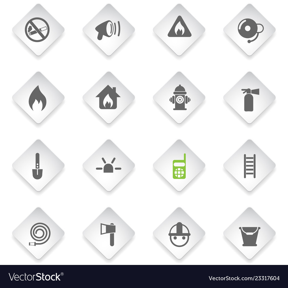 Fire brigade icon set