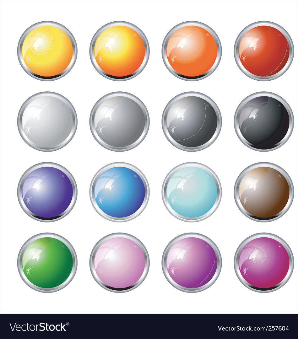Glossy Chrome Buttons