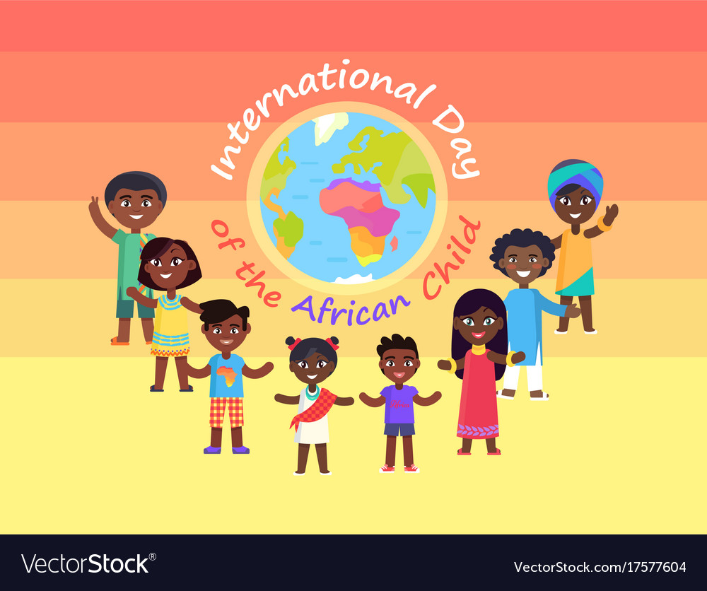 International day of african child commercial Vector Image