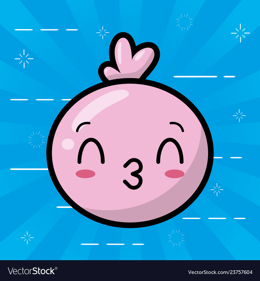 Kawaii face bubble cartoon