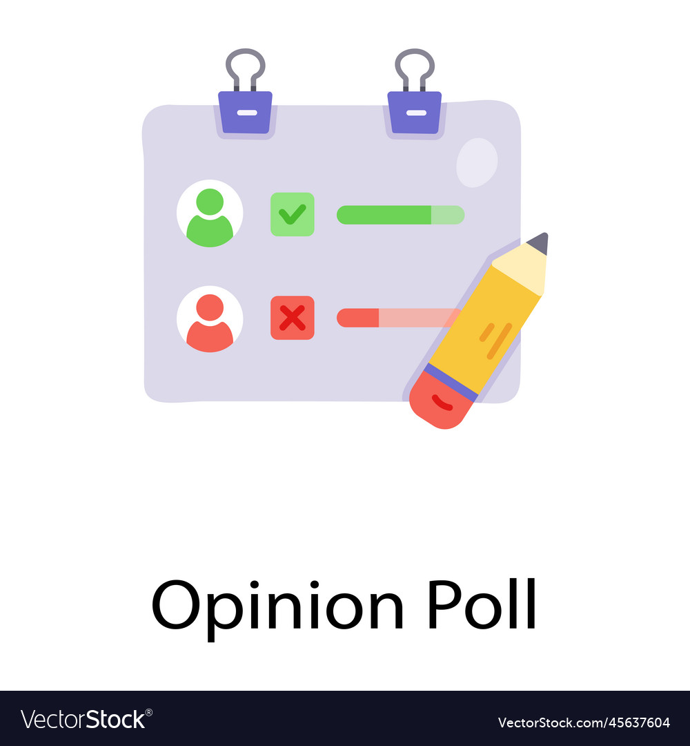 Opinion poll Royalty Free Vector Image - VectorStock