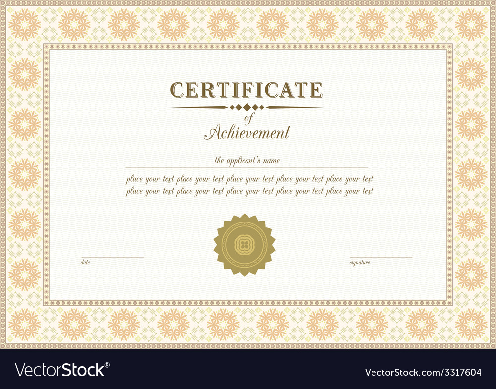 Red certificate Royalty Free Vector Image - VectorStock