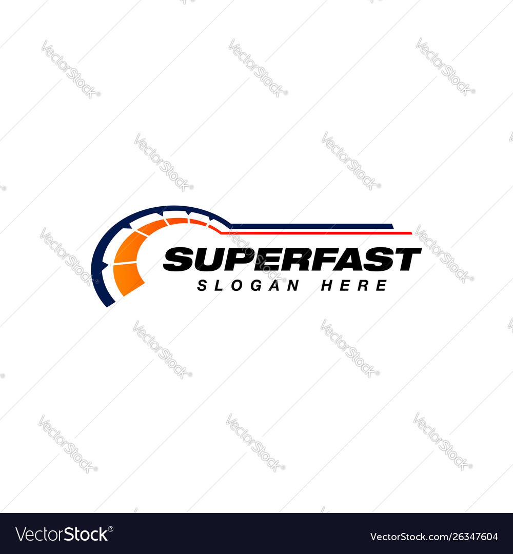 Speed indicator logo design speedometer symbol