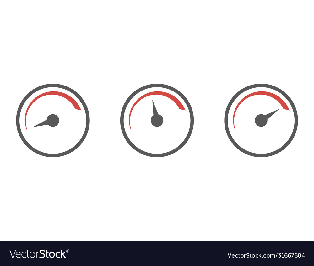 Speed level indicator performance power measure vector image Speed level indicator performance power measure