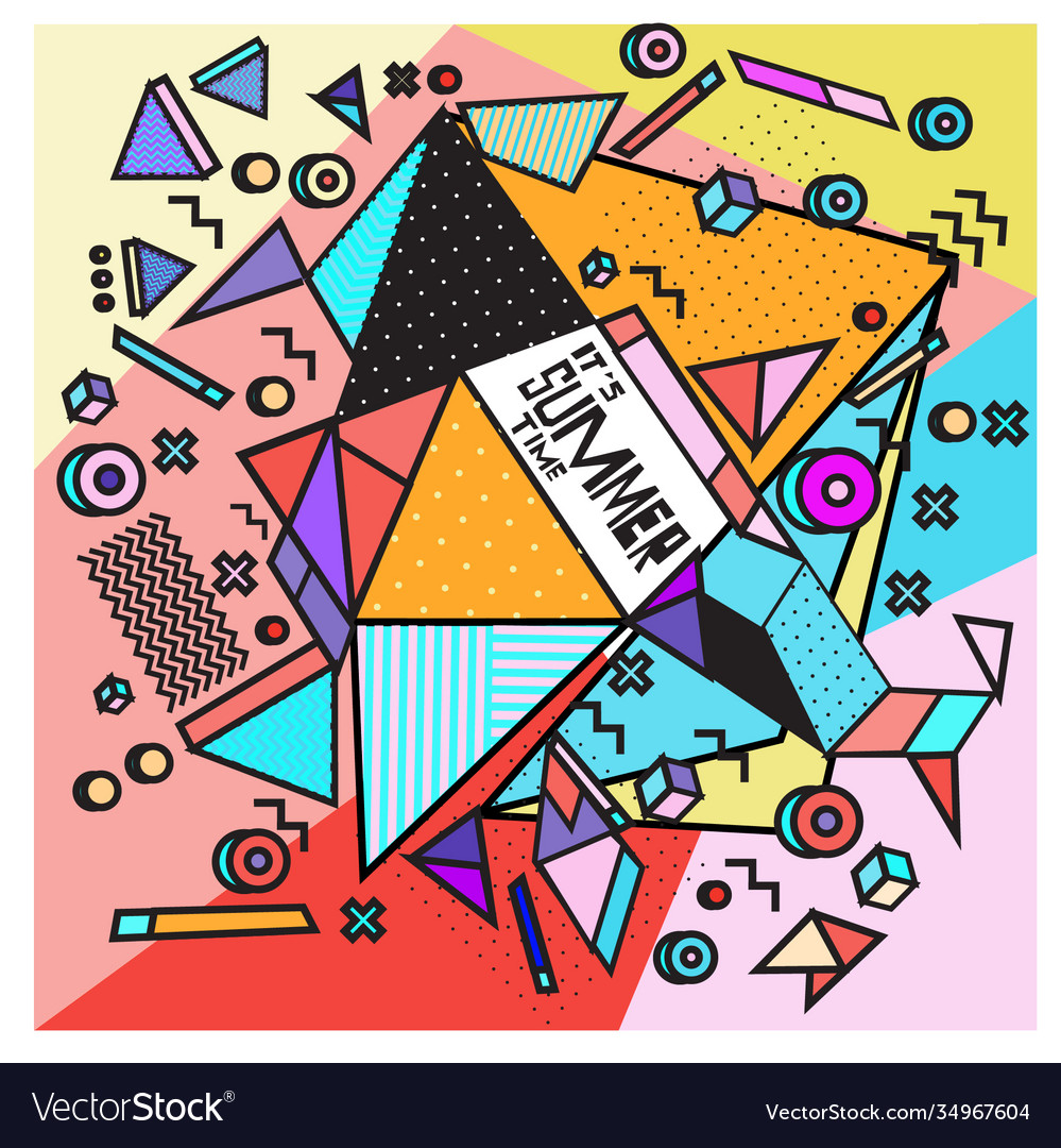 Triangle geometric forms for summer design event