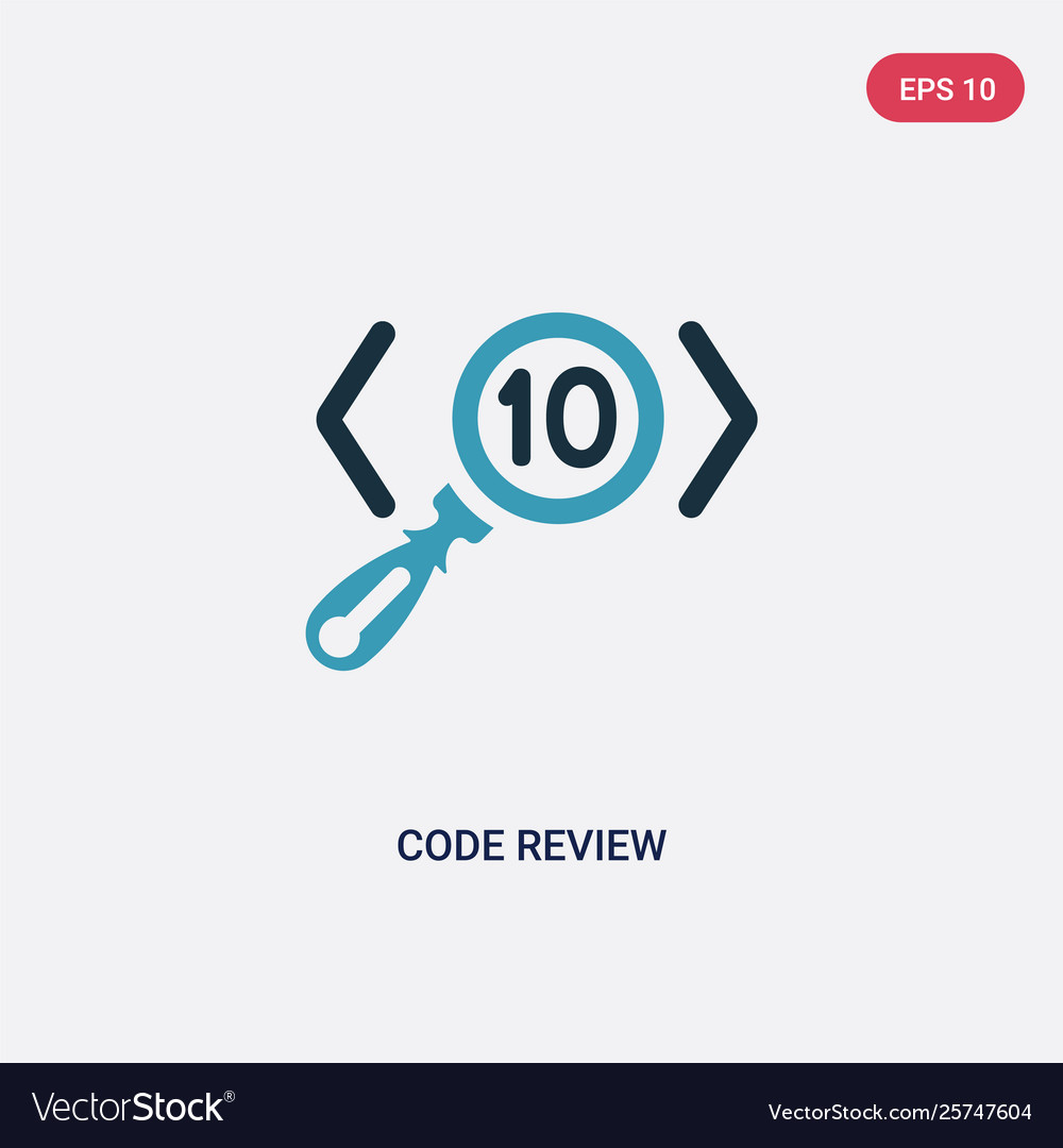 Zwei Farbcode-Review-Symbol aus der Programmierung Vector Image Zwei Farbcode-Review-Symbol aus der Programmierung