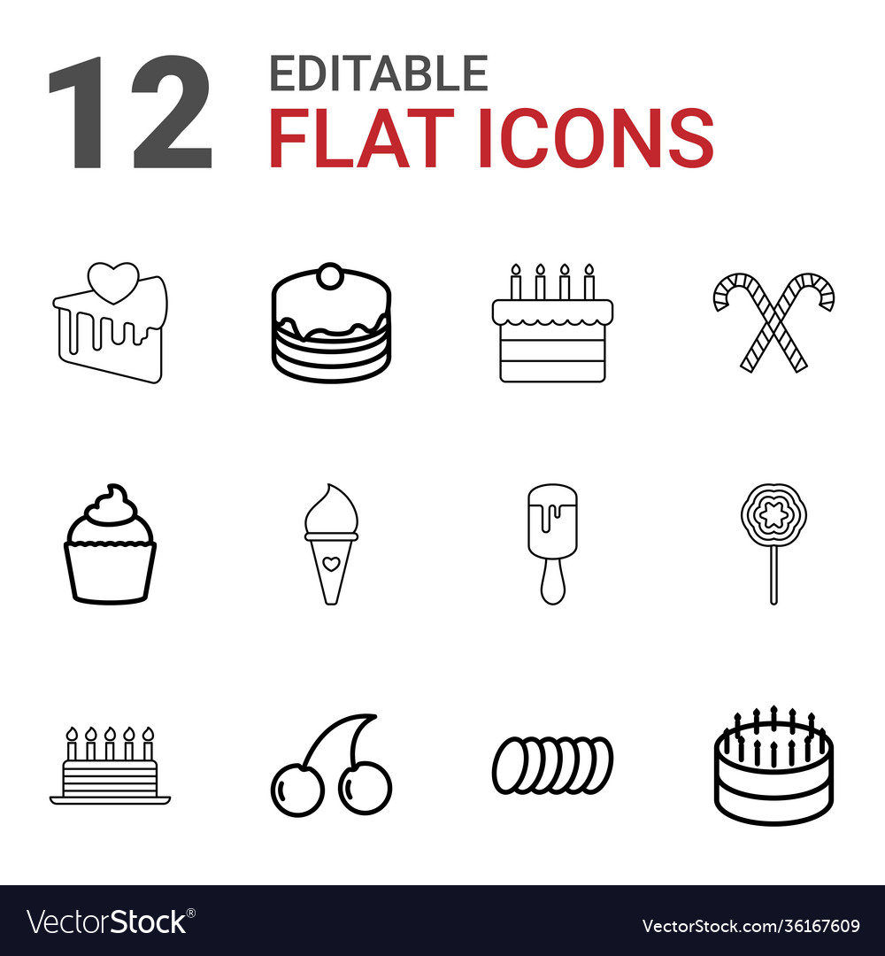 12 dessert icons