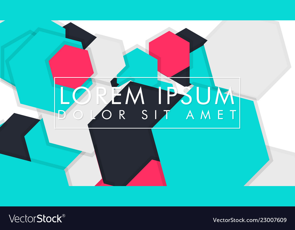 Abstract colorful hexagon background vector image Abstract colorful hexagon background