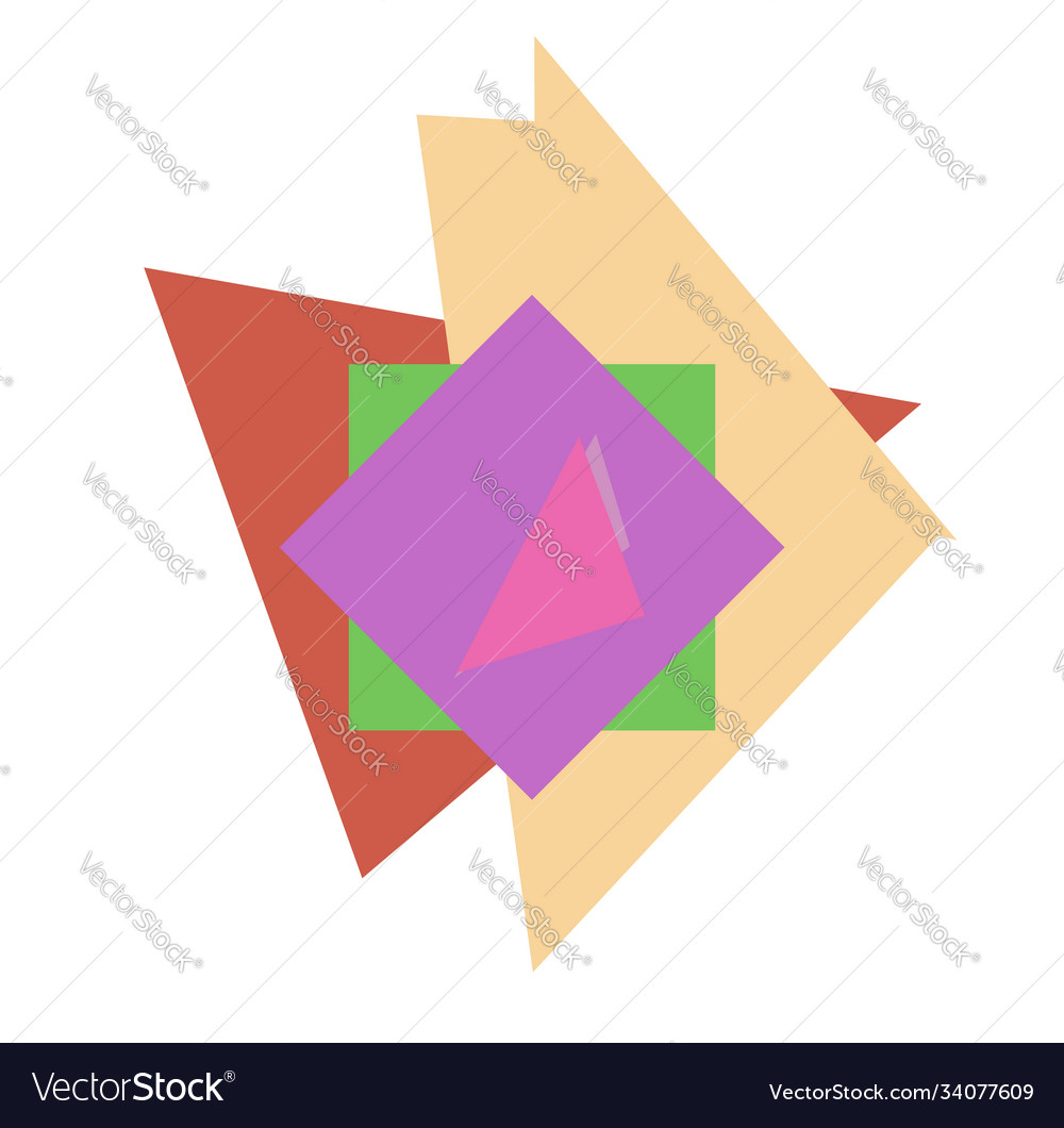 Abstract random geometry shape generative art vector image Abstract random geometry shape generative art