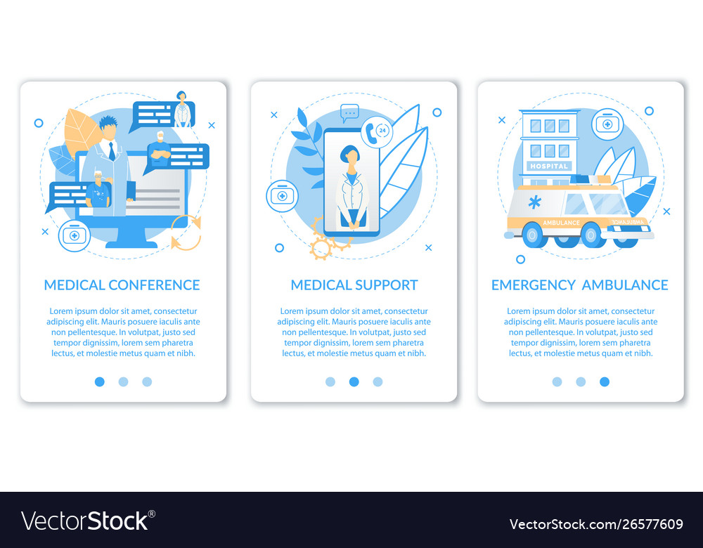 Bright Poster Inscription Medical Conference Vector Image