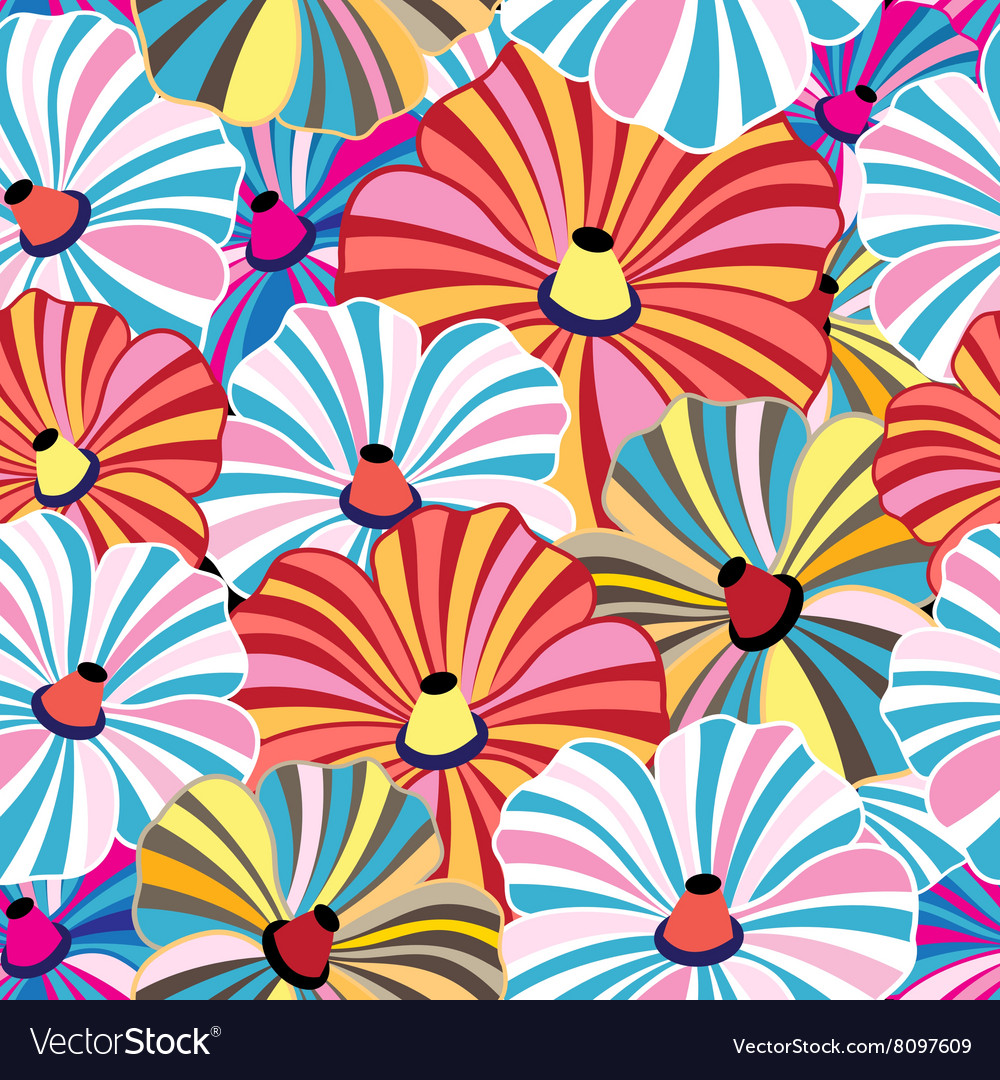 Bright seamless pattern with colorful striped