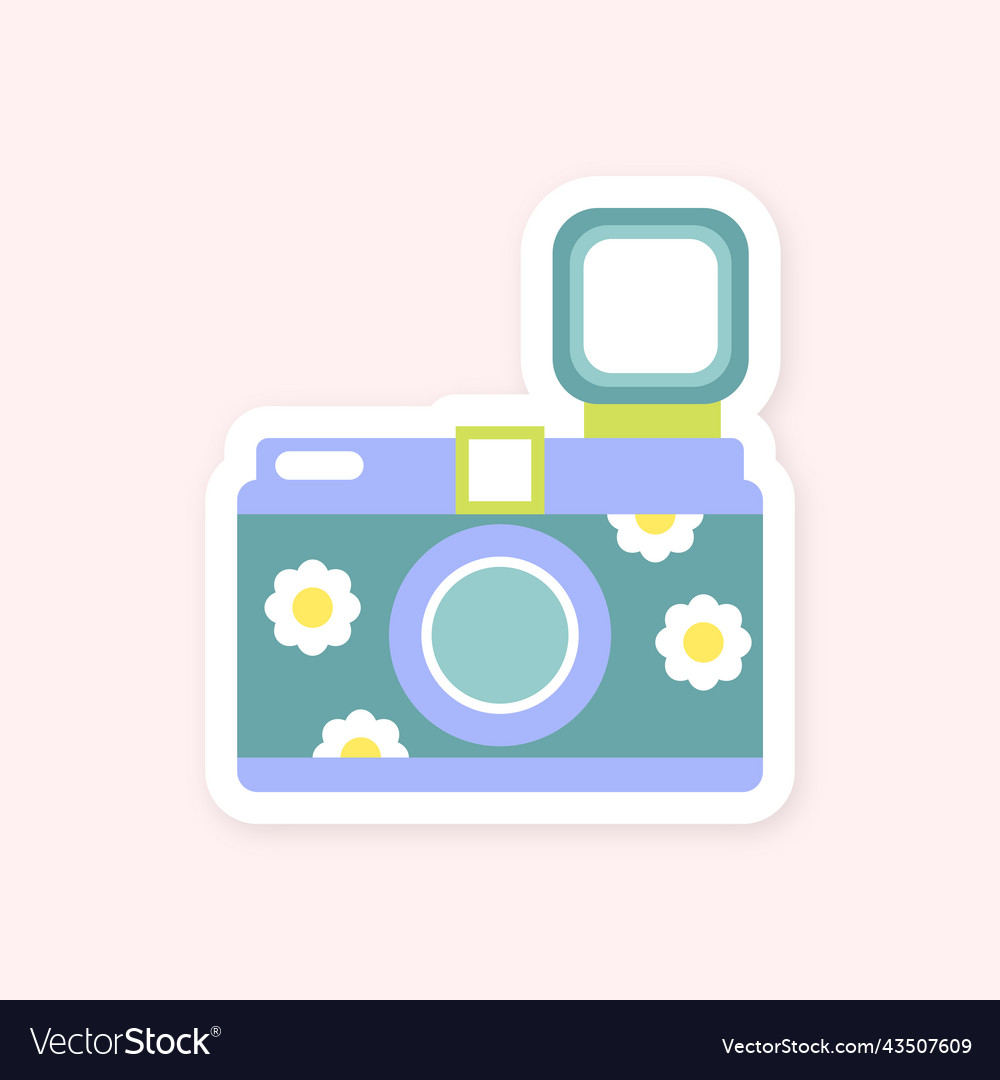 Cute analog camera sticker