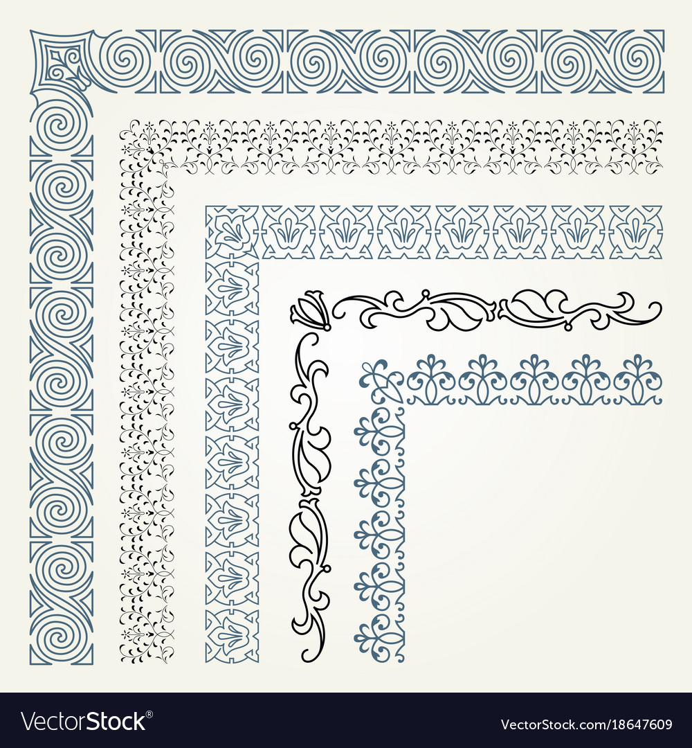 Decorative seamless border Royalty Free Vector Image