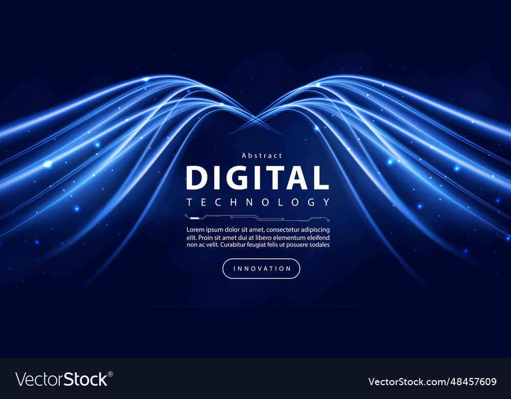 Digital technology internet network speed connect vector image Digital technology internet network speed connect