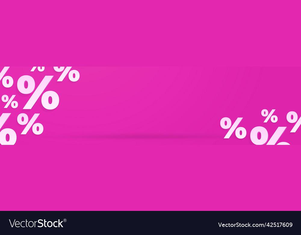 Ecommerce website header layout with percent frame vector image Ecommerce website header layout with percent frame