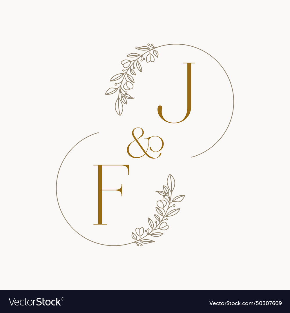 Fj logo initials wedding monogram design