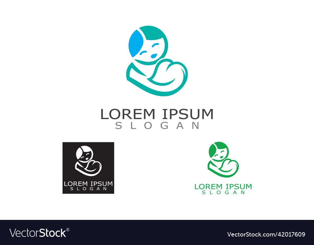 Mom and baby care logo design concept inspiration