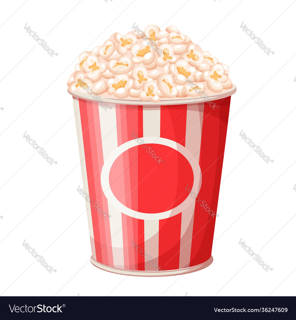 Popcorn bucket icon Royalty Free Vector Image VectorStock