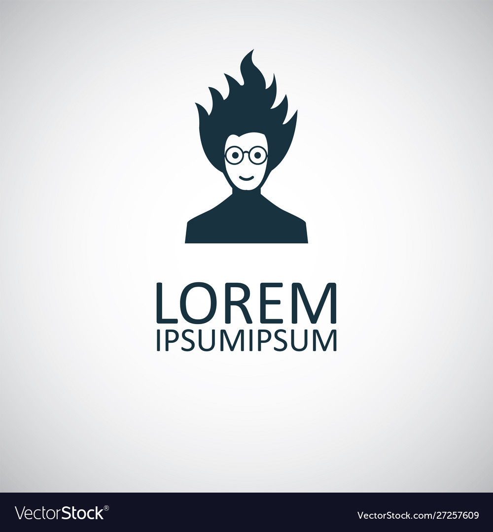 Scientist icon for web and ui on white background