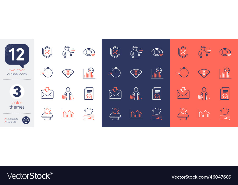 Set of report timer approved document Vector Image Set of report timer approved document