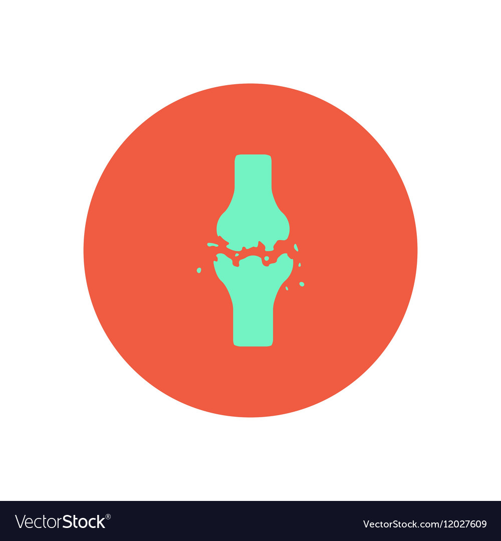 Stylish icon in color circle bone fracture