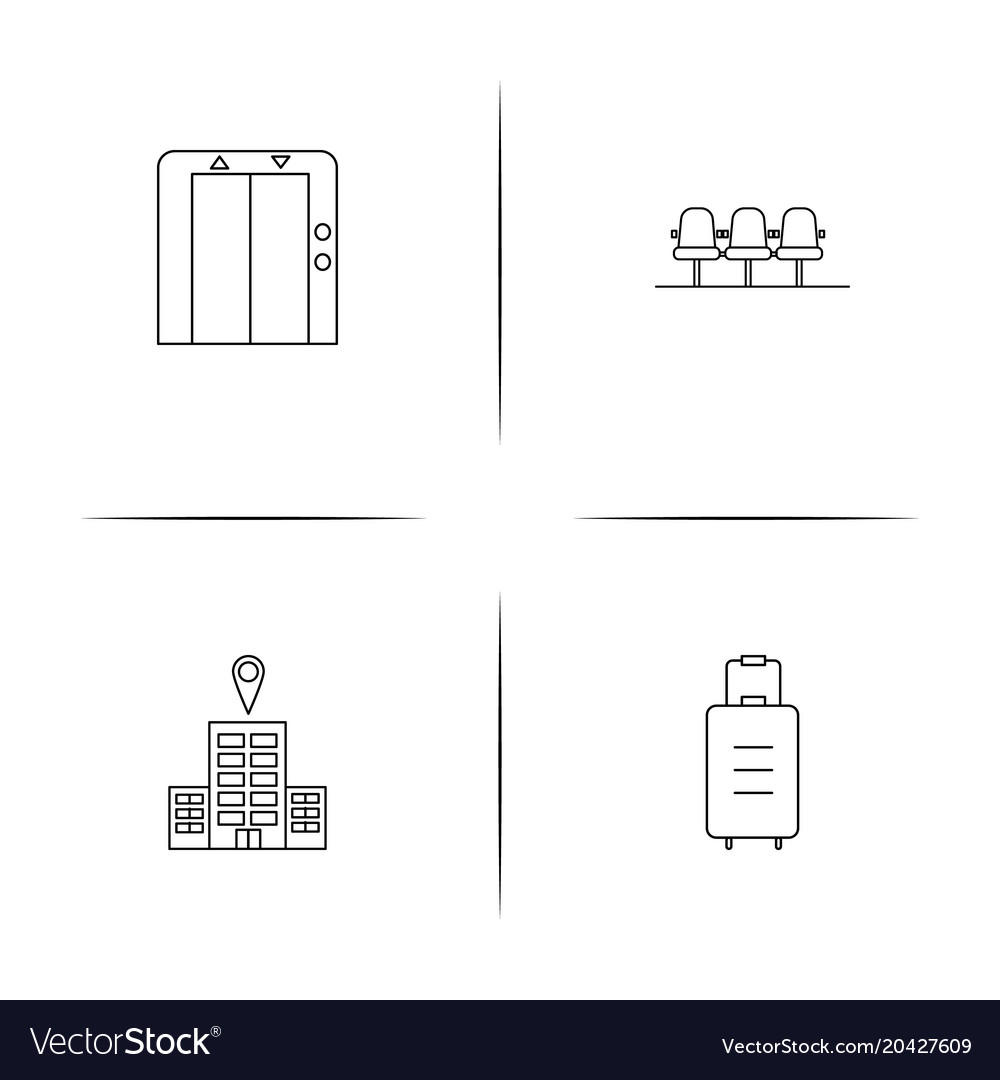 Travel simple linear icon setsimple outline icons