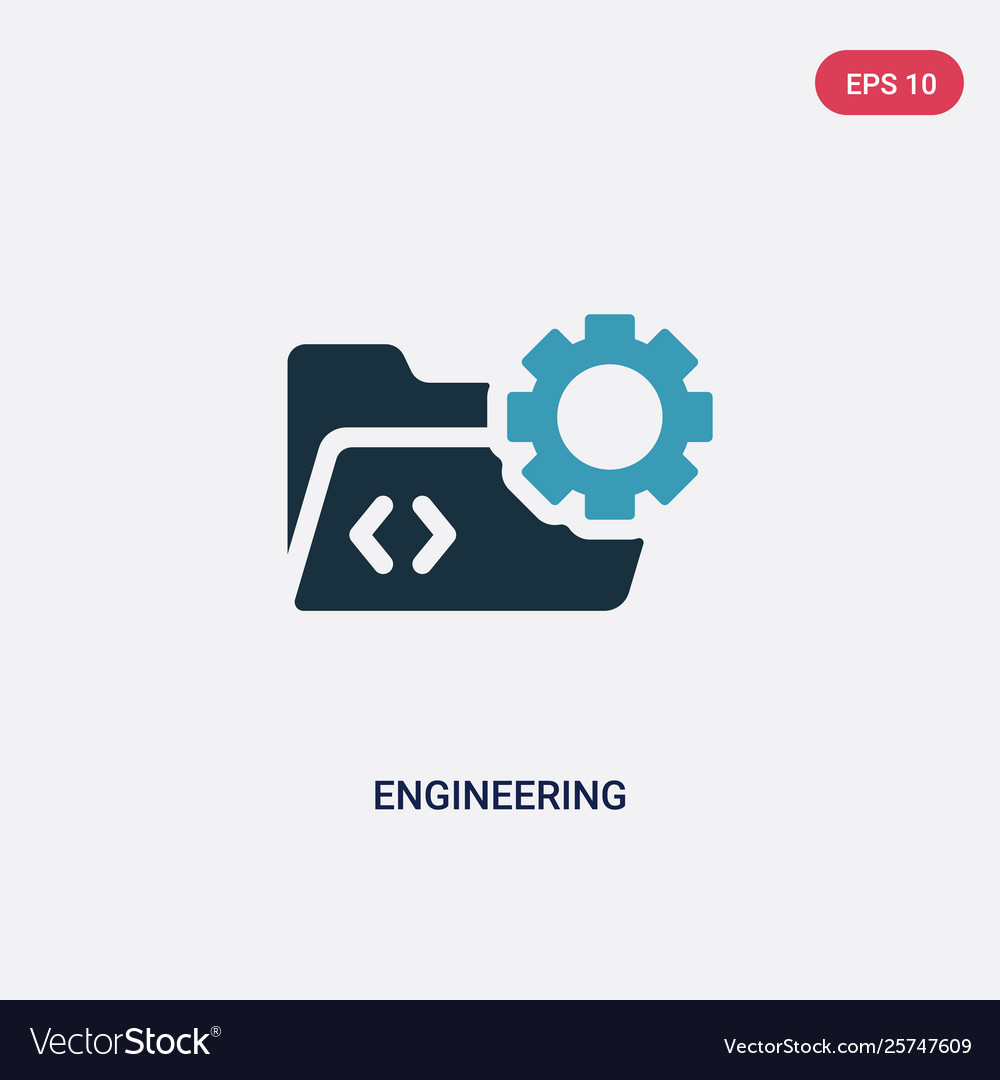Two color engineering icon from programming