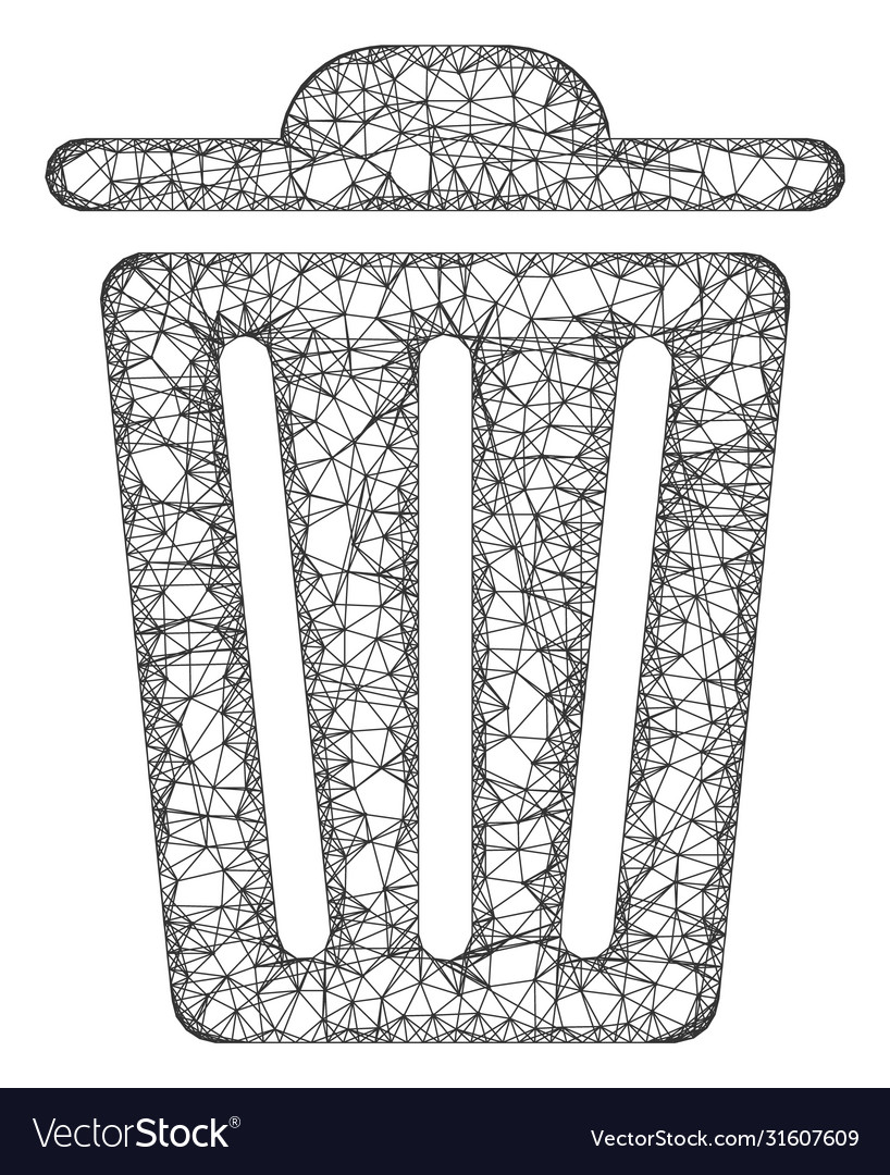 Web network trash can icon