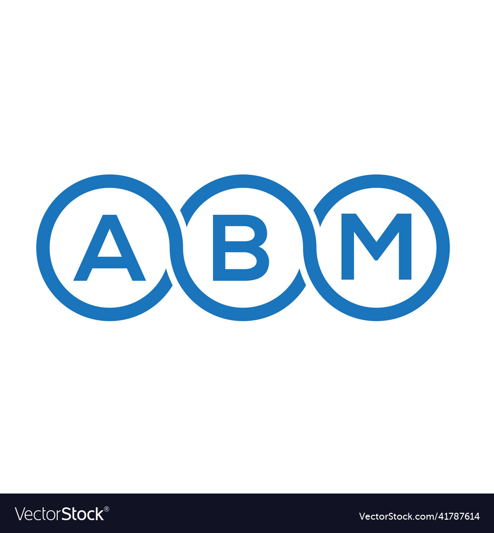 Abm letter logo design on white background Vector Image