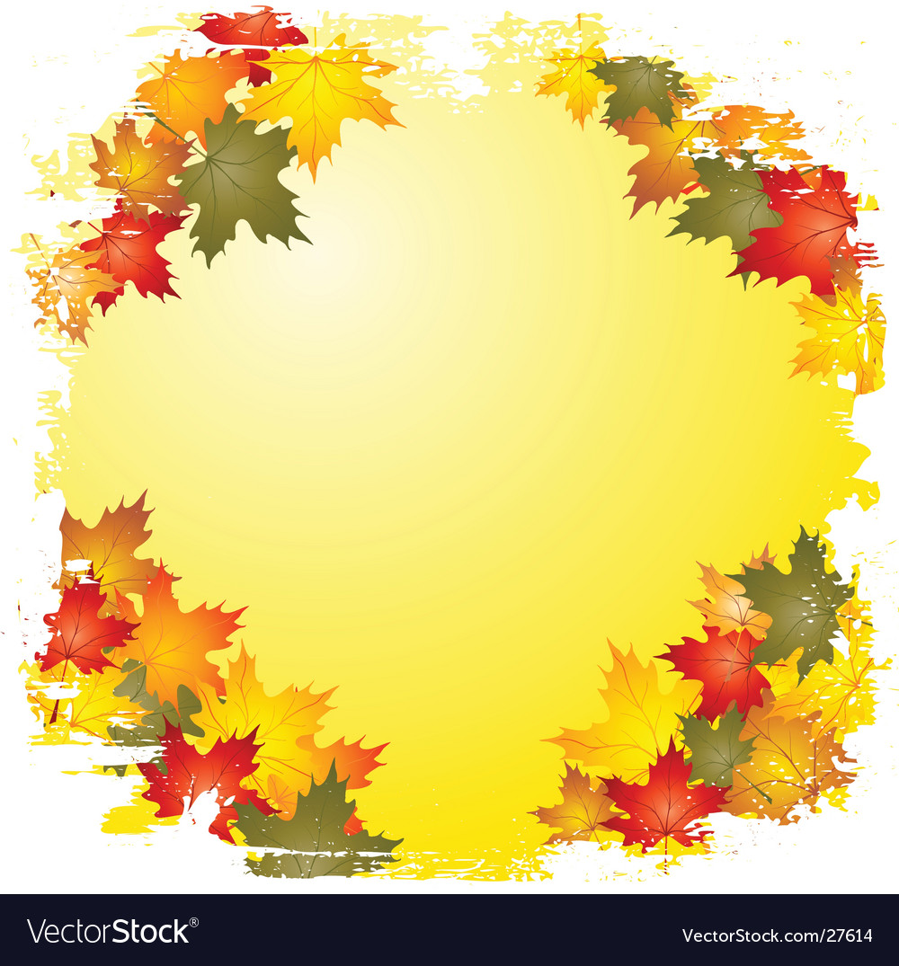 autumn leaf boarder royalty free vector image vectorstock